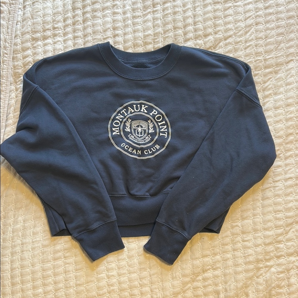 Abercrombie & Fitch Montauk Point Ocean Club Navy Sweatshirt